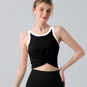 Shock-proof fitness bra with chest pad tank top yoga suit